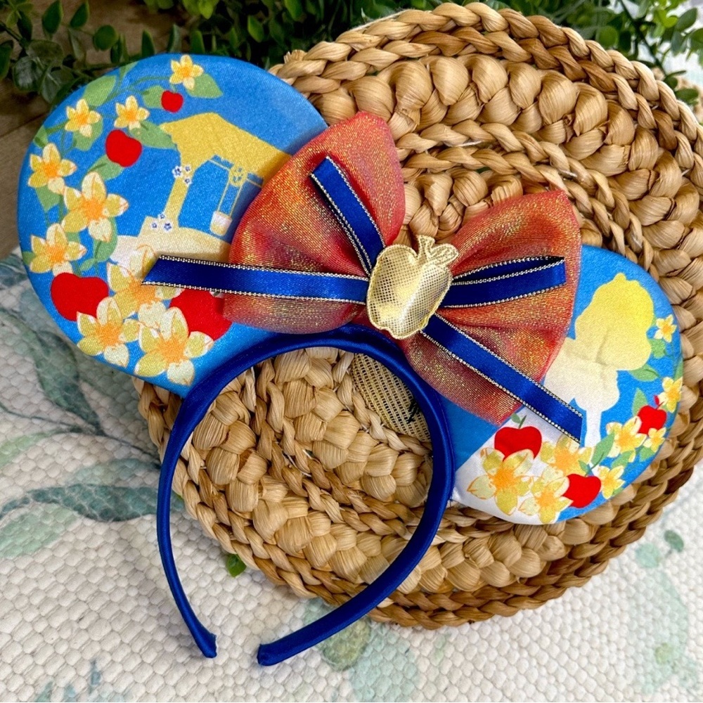 Colorful Mouse Ears Headband with Bow